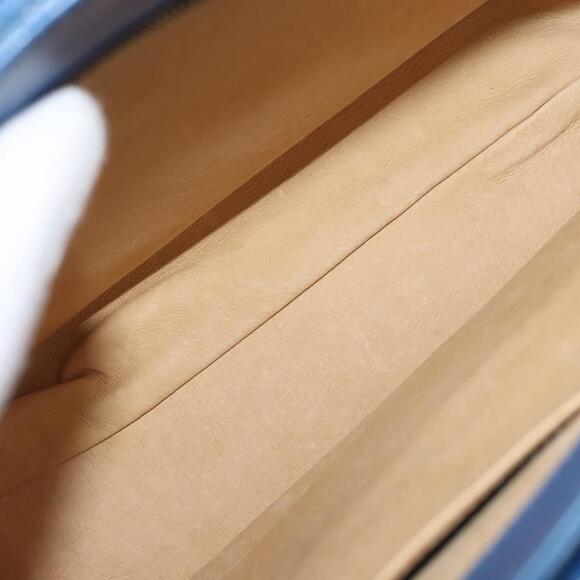 MCM Hand Bag Leather Blue Gold Auth BA6222 - Picture 11 of 16